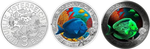 Österreich-12x3 Euro-2022-2025-Meereswelten-Set BuchI