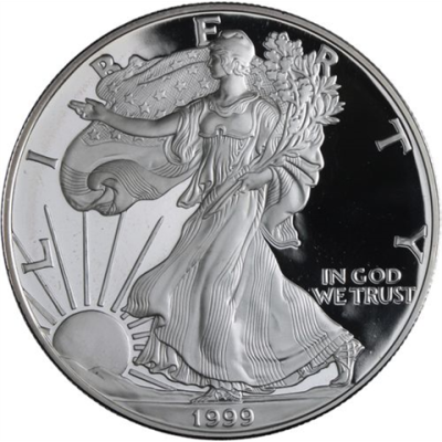 USA-1 Dollar-1999-AGpp-Silver Eagle-RS