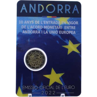 Andorra-2euro-2022-Stgl-Währungsvereinbarung EU-Coincard-RS