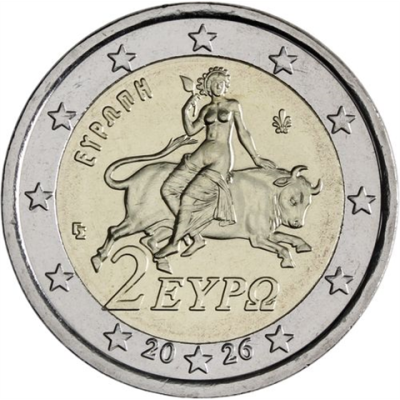 Griechenland-2 Euro-2026-Kursmünze-RS