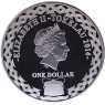 Tokelau-1 Dollar-2014-AGpp-Drei Pferde Ying Yang-Farbe-VS