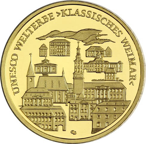 1/2 Oz Gold kaufen Deutschland 100 Euro 2006 Weimar 