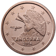 Andorra 1 Cent 2014 bfr.  Pyrenäen-Gämse