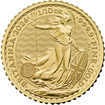 Großbritannien-10Pfund-2026-AUStgl-zehntelUnzeGold-Britannia-RS