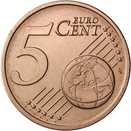Kursmünzen aus dem Vatikan 5 Cent 2008 Stgl. Papst Benedikt XVI.