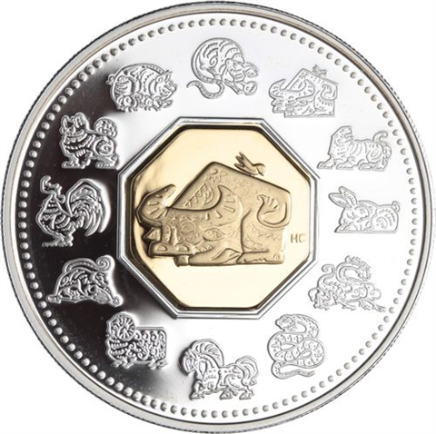 Kanada-15 Dollar-2009-AGpp-Ochse-RS