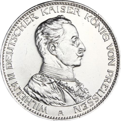 Jäger113--Preußen-3-Mark-1914-Wilhelm-II-in-Uniform-RS