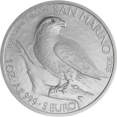San Marino-5 Euro-2025-AGstgl-Wanderfalke-RS