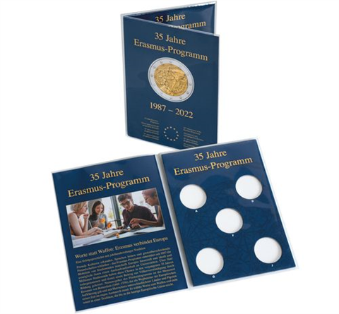 366077 - muenzkarte-fuer-5-dt-2-euro-gedenkmuenzen-erasmus-2022