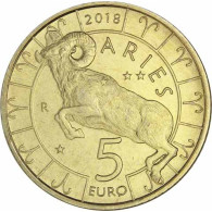 San Marino 5 Euro 2018 bfr.  Sternzeichen - Widder ( Aries) Bronze Muenze bestellen 