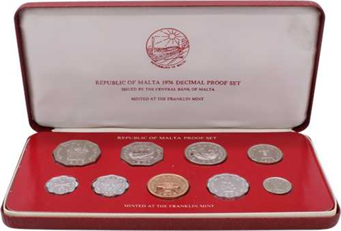 Malta-10,93 Mils-1976-PP-KMS-Etui