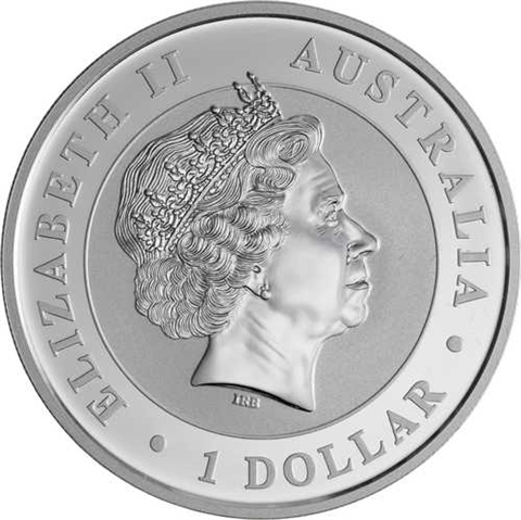 Australien-1Dollar-2014-AGstgl-Kookaburra-vergoldet-RS