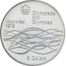 Kanada-5 Dollar-1975-AGstgl-Montreal 76  Schwimmer-RS