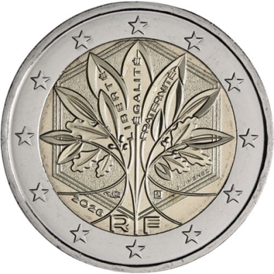 Frankreich-2 Euro-2026-Kursmünze-RS