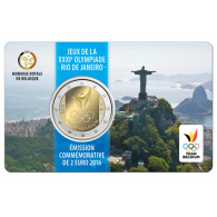 Belgien 2 Euro Gedenkmünze  2016 stgl.  Olympisches Team in Rio  Coin Card
