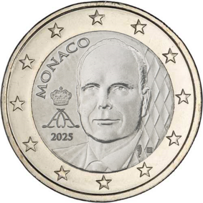 Monaco-1-Euro-2025-bfr-Kursmünze-RS