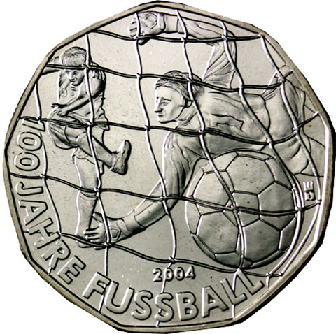 Österreich-5Euro-2004-AgHgh-Fussball-Folder