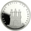 Deutschland 10 DM Silber 1989 PP 800 Jahre Hafen und Hamburg I