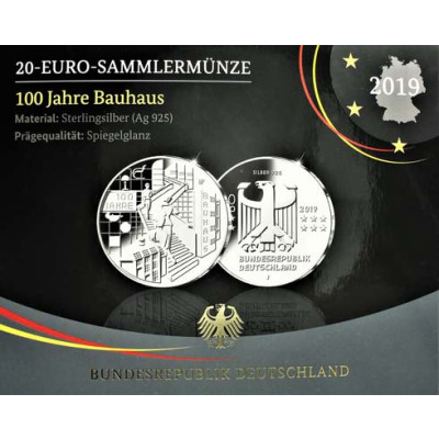 20 Euro Bauhaus 2019 uas Deutschland im Folder kaufen