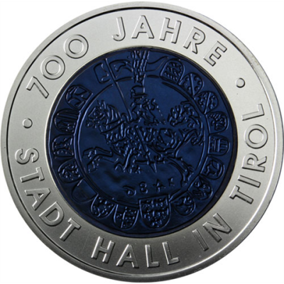 Österreich-25-Euro-2003-Hgh-Stadt-Hall-in-Tirol-II