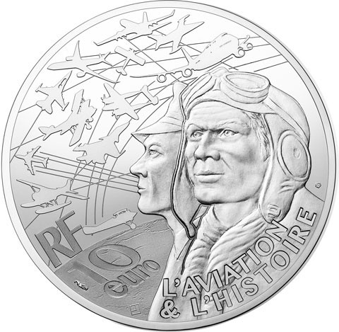 Frankreich 10 Euro Muenzen 2018 Geschichte der Luftfahrt - Dakota C47 PP Berliner Luftbrücke 