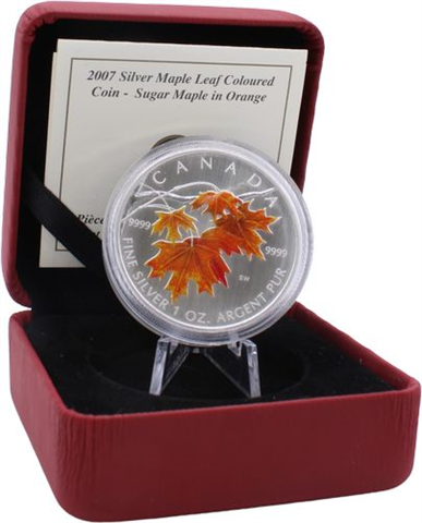 Kanada-5 Dollar-2007-AGstgl-Sugar Maple- Farbe Orange-RS
