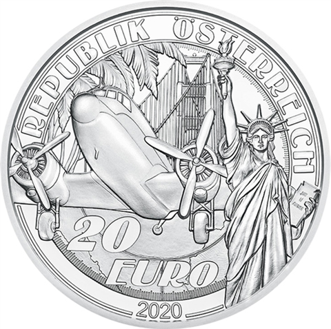 Österreich-20-Euro-2020-Silber-PP-Reise-über-den-Wolken-I