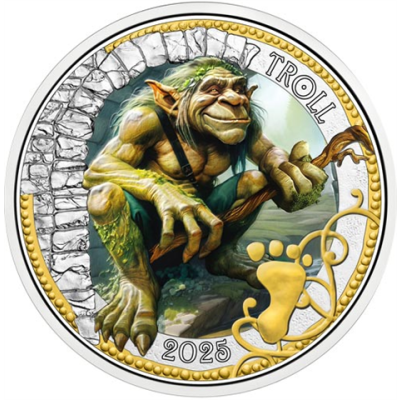 Österreich-3Euro-2025-Fabelwesen-Troll-RS