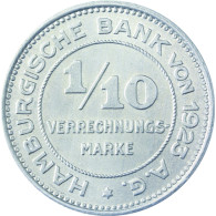 N 37 -  1/10 Verrechungsmarke Hamburger Bank 1923