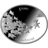Igelpelz 5 Euro Münze aus Lettland 2016 PP