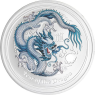 Australien-1 Dollar-2012-AGstgl-Drache-Farbe Weiß-RS