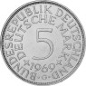 BRD 4 x 5 DM Kursmünze 1969 G Heiermann Silber-Fünfer