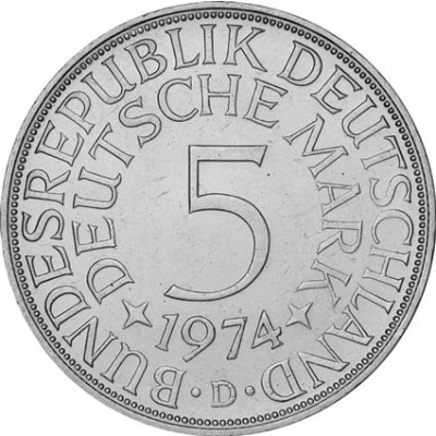  5 DM-Münzen aus 625er Silber ab 1951 J.387 Silberadler Heiermann