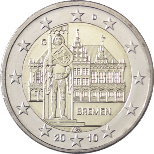 Deutschland 2 Euro Bremen G Gedenkmünze Historia