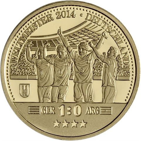 Set I+II Silber-Gold-Gedenkprägungen-der-Nationalmanschaft-2014