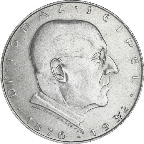 Österreich 2 Schilling Silber Gedenkmünze 1933 Seipel