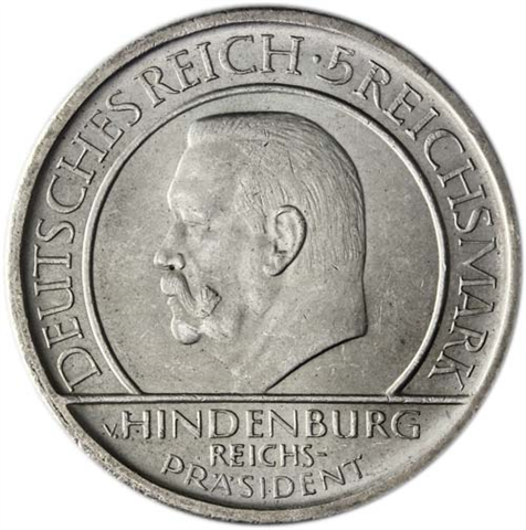 Jäger-341-5-Reichsmark-1929-Schwurhand-Hindenburg-Reichsverfassung-RS
