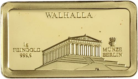 Deutschland-10x1g-AUpp-Quadriga Wahrzeichen-Etui