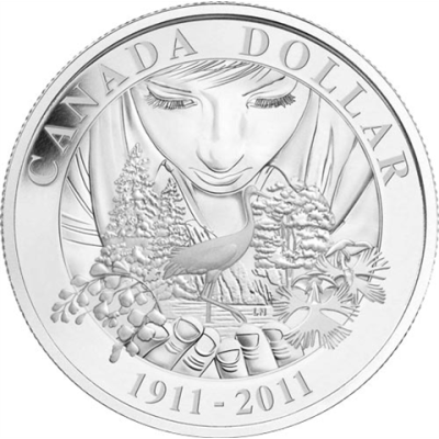 Kanada-1Dollar-2011-AgPP-Nationalparks-RS