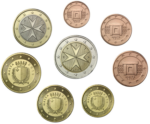 Malta 3,88 Euro 2015 bfr. KMS -  Sondersatz im Folder