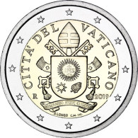 2 Euro Kursmünzen 2019 mit dem  Papst-Wappen von Franziskus