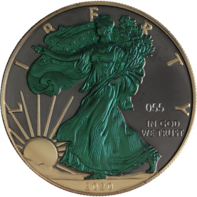 USA-1 Dollar-2020-AGstgl-FD-Ruth-Gold-Eagle Chameleon-RS