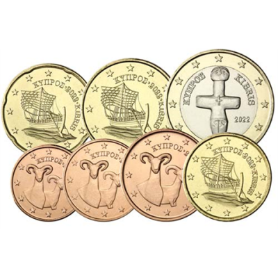 Zypern-1-88euro-2022-euromuenzen-1-cent-1-euro