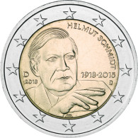 Deutschland 2 Euro Gedenkmuenzen 2018 Helmut Schmidt Mzz. D 