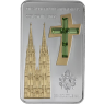 Liberia-10 Dollar-2005-AGpp-Kölner Dom mit Kreuz-RS