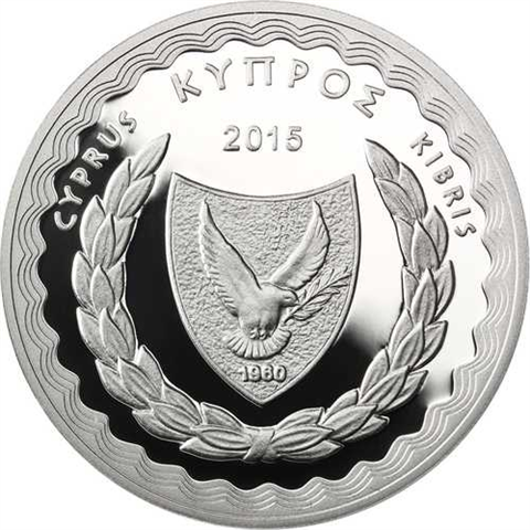 Zypern-5Euro-2015-agPP- Aphrodite-RS