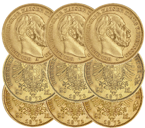 Preussen-20-Goldmark-Wilhelm-I-Mzz-ABC-1872-1873