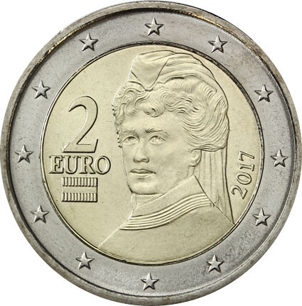 Österreich 2 Euro Münzen  2017 Berta von Suttner