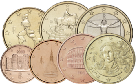 Italien-1,88Euro-2003-Kleinmünzsatz-1Cent-1Euro-RS