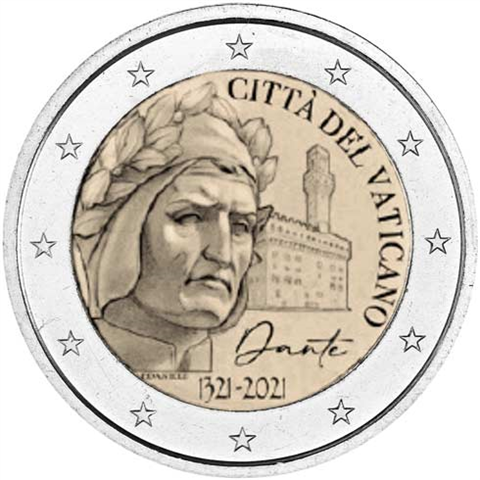 Vatikan-2-Euro-2021-Dante-I